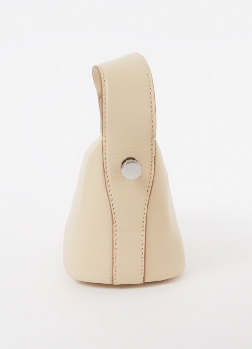 Smaak Deniz handtas van leer met afneembare schouderriem - detail 2 beige