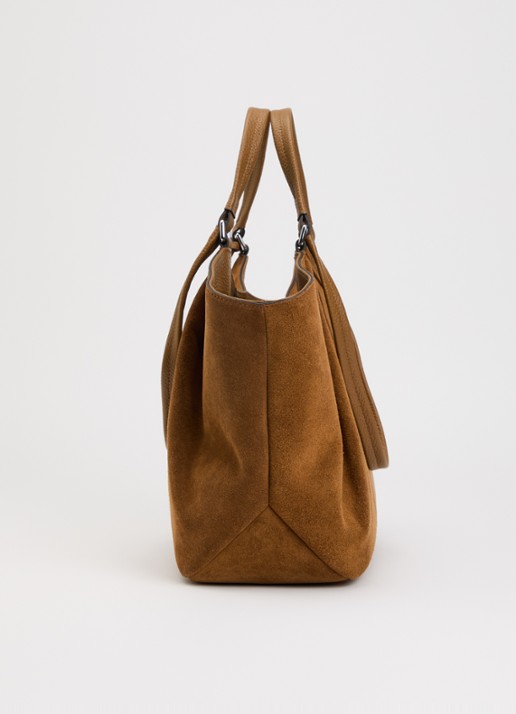Smaak Elza shopper van suède - detail 2 camel