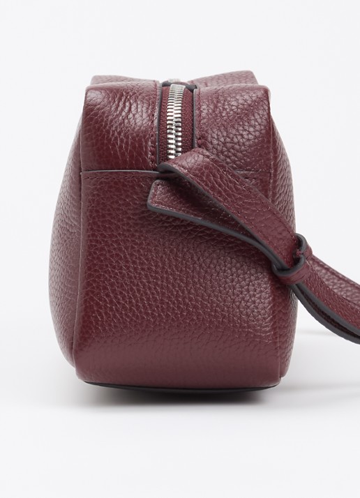 Smaak Joep crossbodytas van leer - detail 3 bordeauxrood