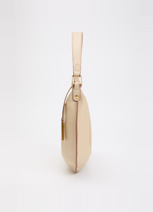 Smaak Marlon schoudertas van leer met afneembare schouderriem - detail 3 beige
