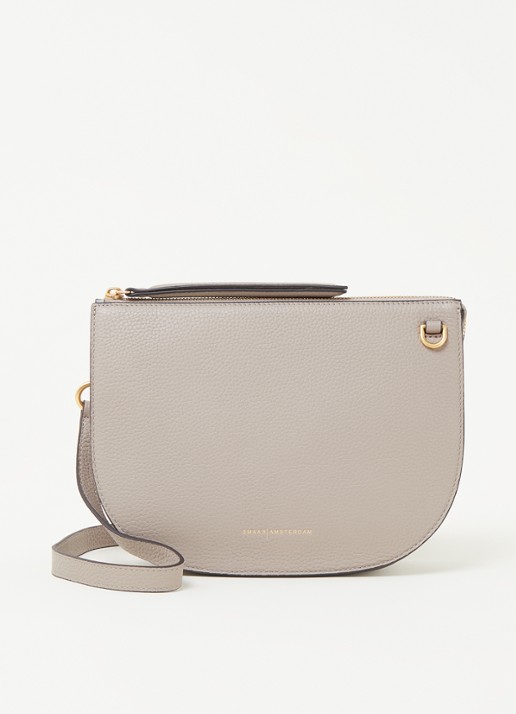 Smaak Silke crossbodytas van leer - voorkant 2 grijs