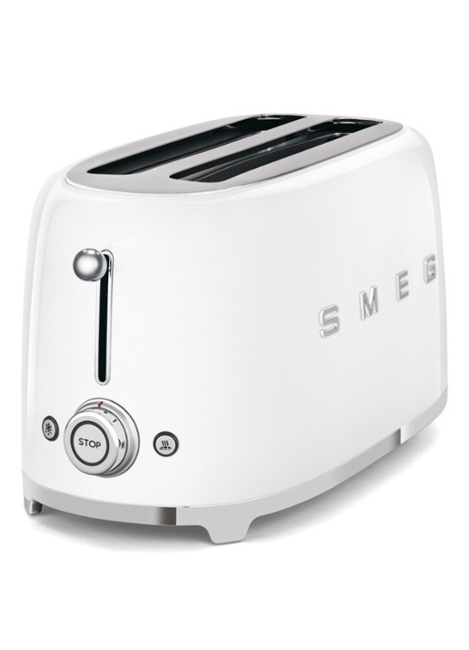 SMEG 50's Style broodrooster 2-slots extra lang TSF02WHEU  - voorkant 4 wit
