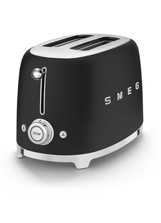 SMEG 50's Style broodrooster 2-slots TSF01BLMEU - detail 2 mat zwart
