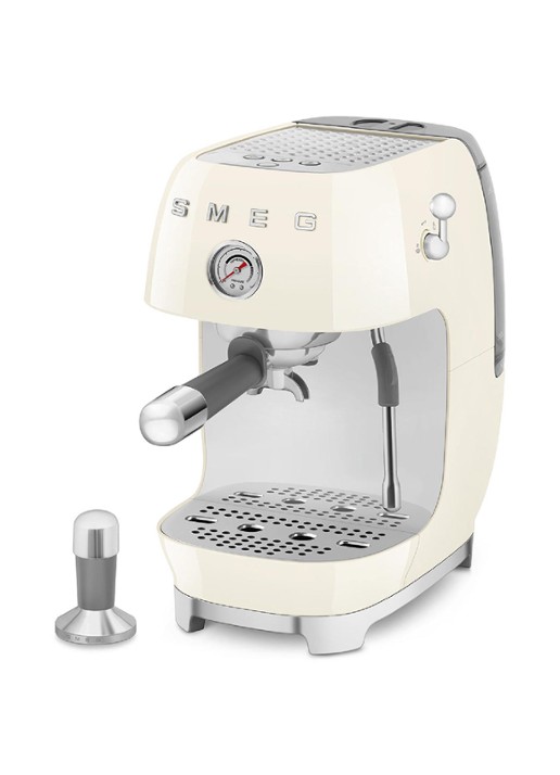 SMEG 50's Style handmatige espressomachine ECF03 - voorkant 2 beige