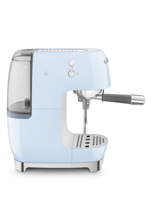 SMEG 50's Style handmatige espressomachine ECF03 - achterkant lichtblauw