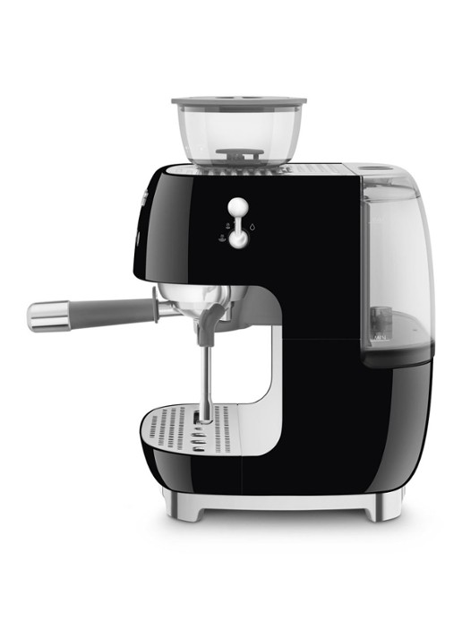 SMEG 50's Style handmatige espressomachine EGF03BLEU - achterkant zwart