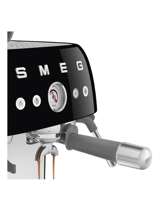 SMEG 50's Style handmatige espressomachine EGF03BLEU - detail 4 zwart