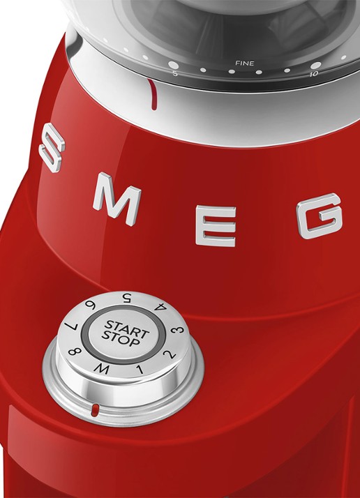 SMEG 50's Style koffiemolen CGF03 - detail 3 rood