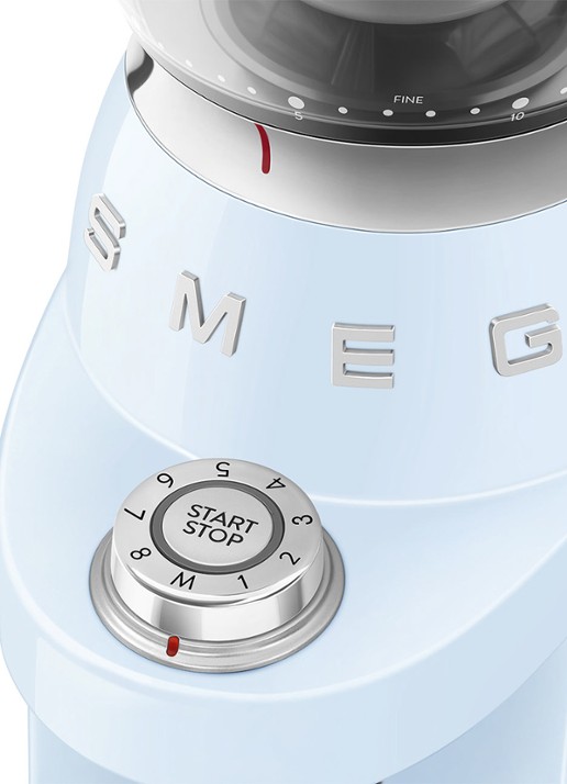 SMEG 50's Style koffiemolen CGF03 - detail 4 lichtblauw