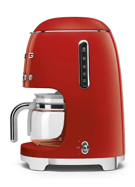 SMEG 50's Style koffiezetapparaat DCF02RDEU - voorkant 2 rood
