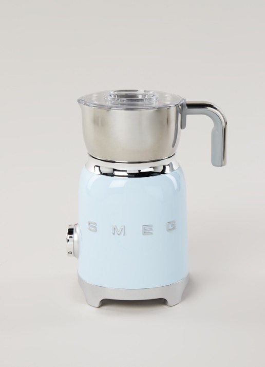 SMEG 50's Style Melkopschuimer 600 ml - voorkant 4 lichtblauw