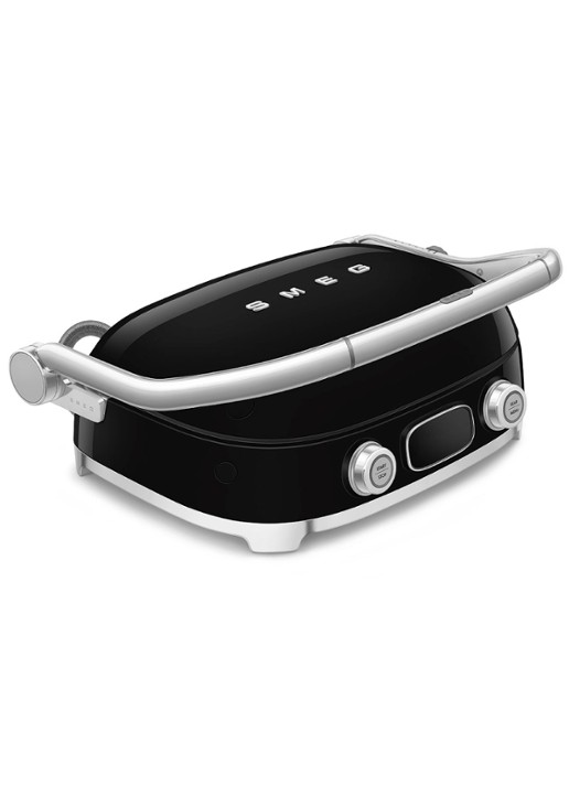 SMEG 50's Style multi grill MGF01BLEU - voorkant 2 zwart