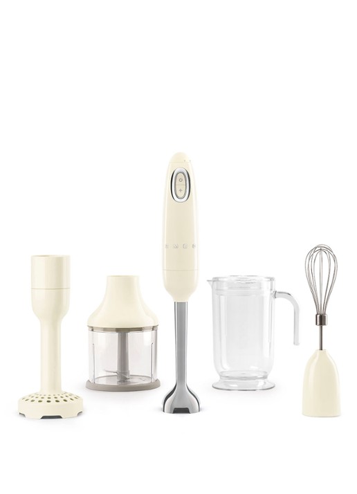 SMEG 50's Style staafmixer set HBF22CREU - voorkant 6 creme