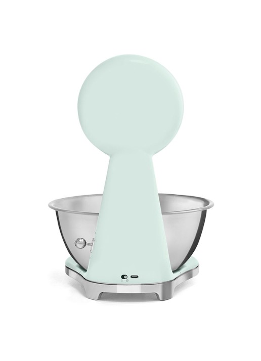 SMEG Digitale analoog keukenweegschaal - achterkant mint