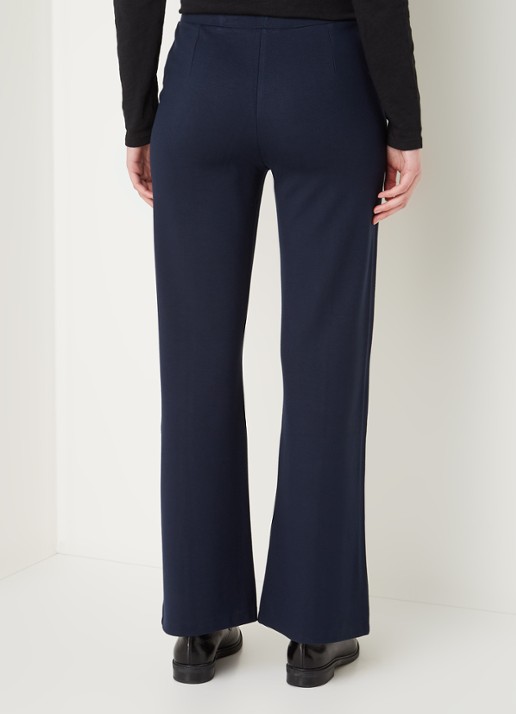 Smith & Soul High waist flared fit broek met splitten en steekzakken - achterkant 2 donkerblauw