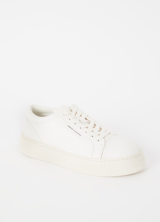 Sneaker met logo - voorkant 5 gebroken wit