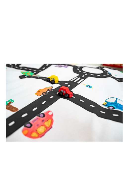 Snurk Clay Traffic katoenen dekbedovertrekset 160TC  - inclusief kussenslopen - detail 7 wit