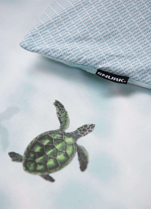 Snurk Sea Turtles dekbedovertrek van  katoen - inclusief kussensloop - detail 5 lichtblauw
