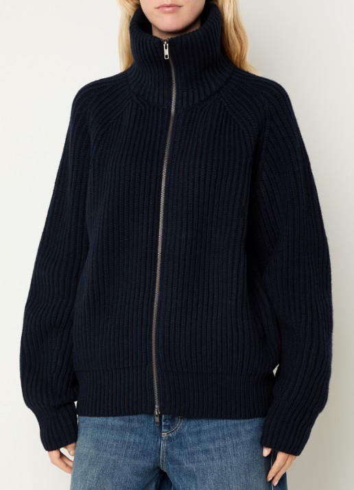 Soeur Jasper grofgebreide vest van merino wol