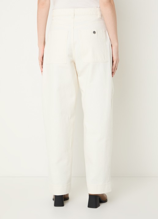 Soeur Kurt high waist loose fit jeans met gekleurde wassing - achterkant ivoor