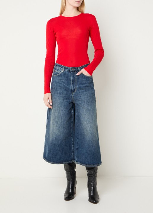 Soeur Lester longsleeve met siernaad - voorkant 4 rood