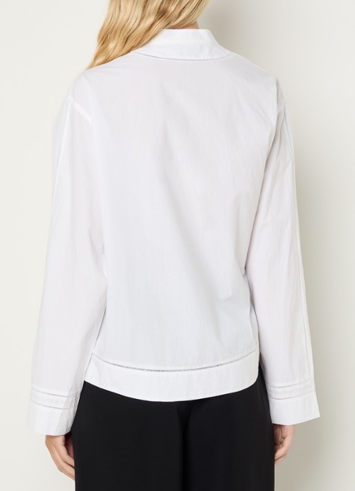 Soeur Lorraine blouse met opstaande kraag - achterkant 4 wit
