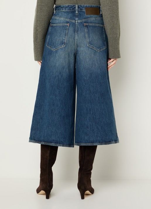 Soeur Lyse high waist wide fit korte broek van denim  - achterkant 5 jeans