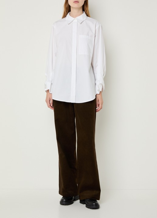 Sofie Schnoor Abby blouse met borstzak - voorkant 4 gebroken wit