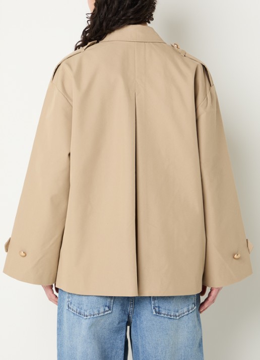 Sofie Schnoor Adria double-breasted trench coat - achterkant 2 camel