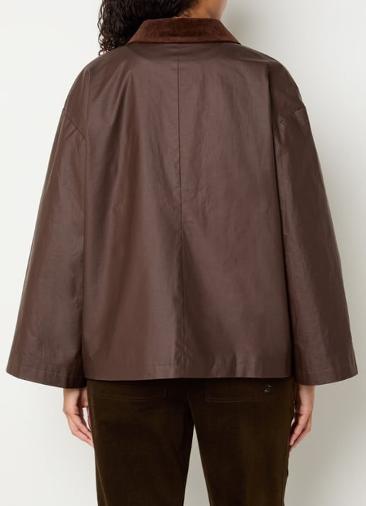 Sofie Schnoor Agatha jack met details van corduroy - achterkant 3 donkerbruin