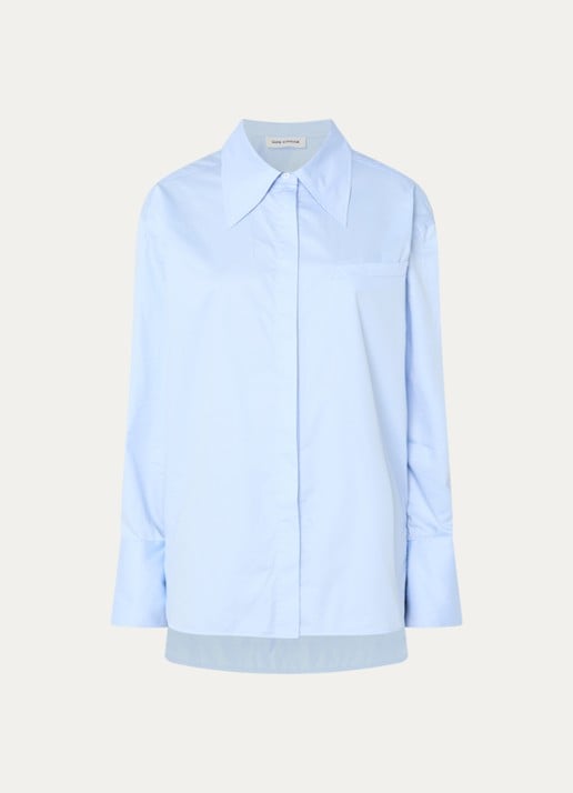 Sofie Schnoor Blouse met borstzak - voorkant lichtblauw