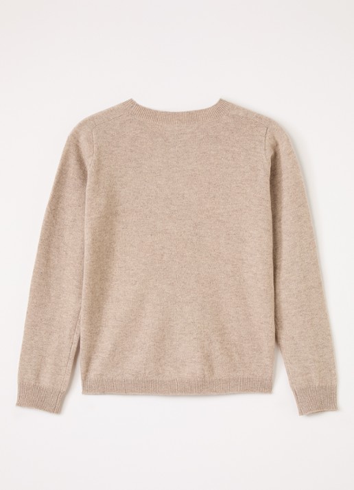Sofie Schnoor Deliasy fijngebreide pullover van wol - voorkant 2 beige