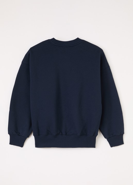 Sofie Schnoor Eli sweater met borduring - voorkant 3 donkerblauw