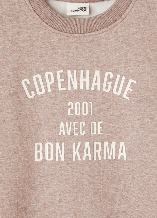 Sofie Schnoor Elin sweater met print - detail bruin