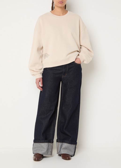Sofie Schnoor Elin sweater met print - voorkant 3 beige