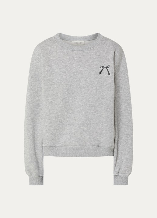 Sofie Schnoor Elis sweater met front- en backprint - voorkant 2 grijs