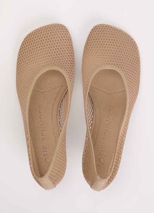 Sofie Schnoor Ellesw pump van leer met mesh - detail 4 creme