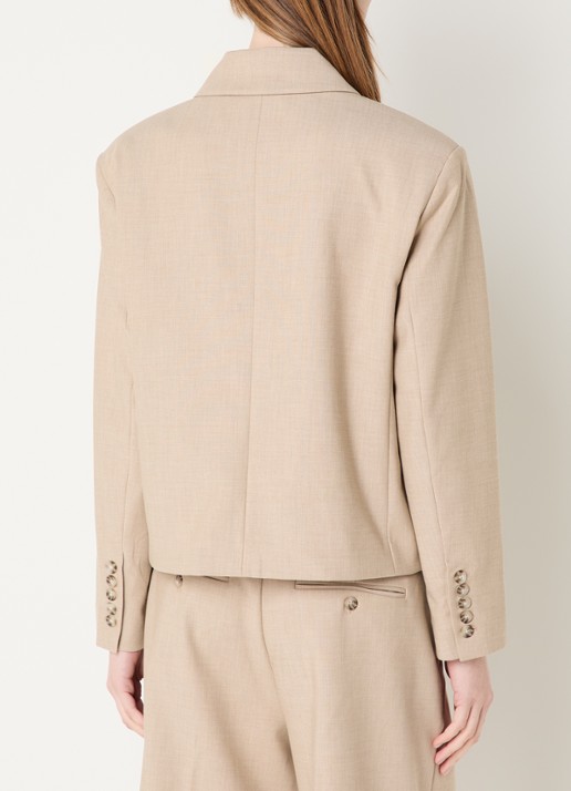 Sofie Schnoor Ellysw blazer met schoudervulling en klepzakken - achterkant 4 beige
