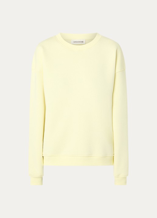 Sofie Schnoor Emi sweater met backprint - voorkant lichtgeel