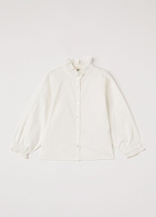 Sofie Schnoor Esma blouse met opstaande kraag - voorkant 2 gebroken wit