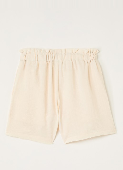 Sofie Schnoor Estrella straight fit korte broek met steekzakken - voorkant 2 gebroken wit