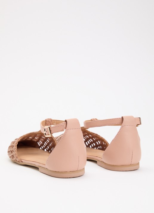 Sofie Schnoor Freysw sandaal van leer met gevlochten details - achterkant 5 beige