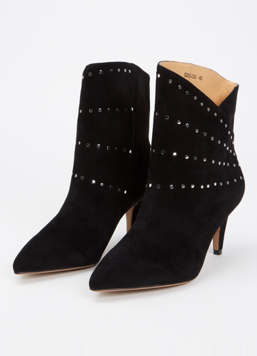 Sofie Schnoor Gittasw enkellaarsje van suède met studs - detail 3 zwart