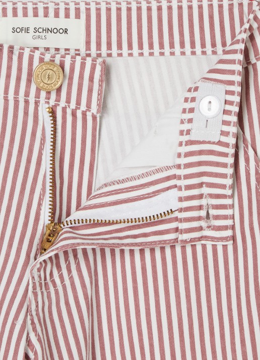 Sofie Schnoor Gitte loose fit cargobroek met streepprint - detail 3 rood
