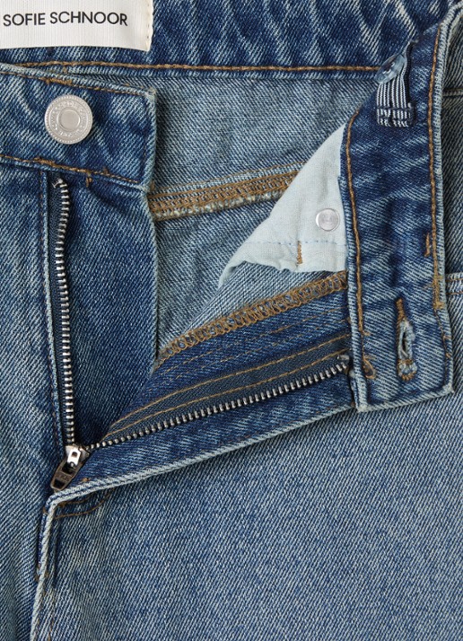 Sofie Schnoor Havana tapered jeans met panterprint - detail 3 donkerblauw