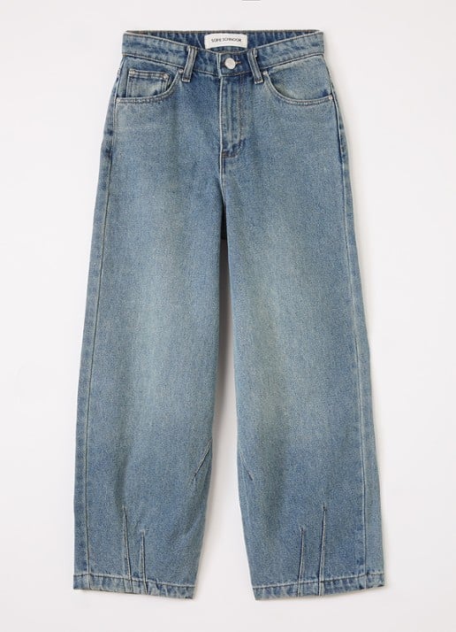 Sofie Schnoor Havana tapered jeans met panterprint - voorkant donkerblauw