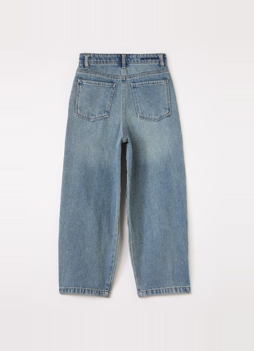Sofie Schnoor Havana tapered jeans met panterprint - voorkant 2 donkerblauw