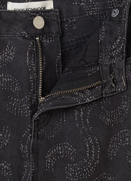 Sofie Schnoor Havana tapered jeans met steekzakken - detail antraciet