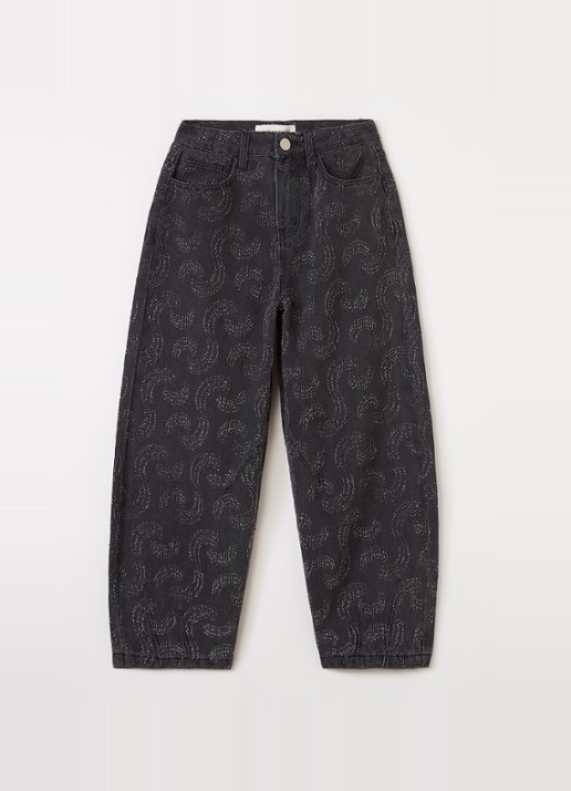 Sofie Schnoor Havana tapered jeans met steekzakken - voorkant 2 antraciet