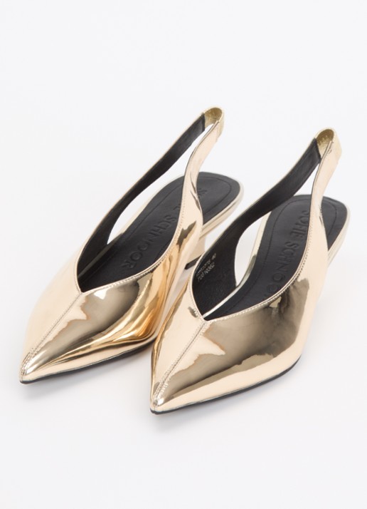 Sofie Schnoor Heldisw slingback van leer met metallic finish - detail 3 goud